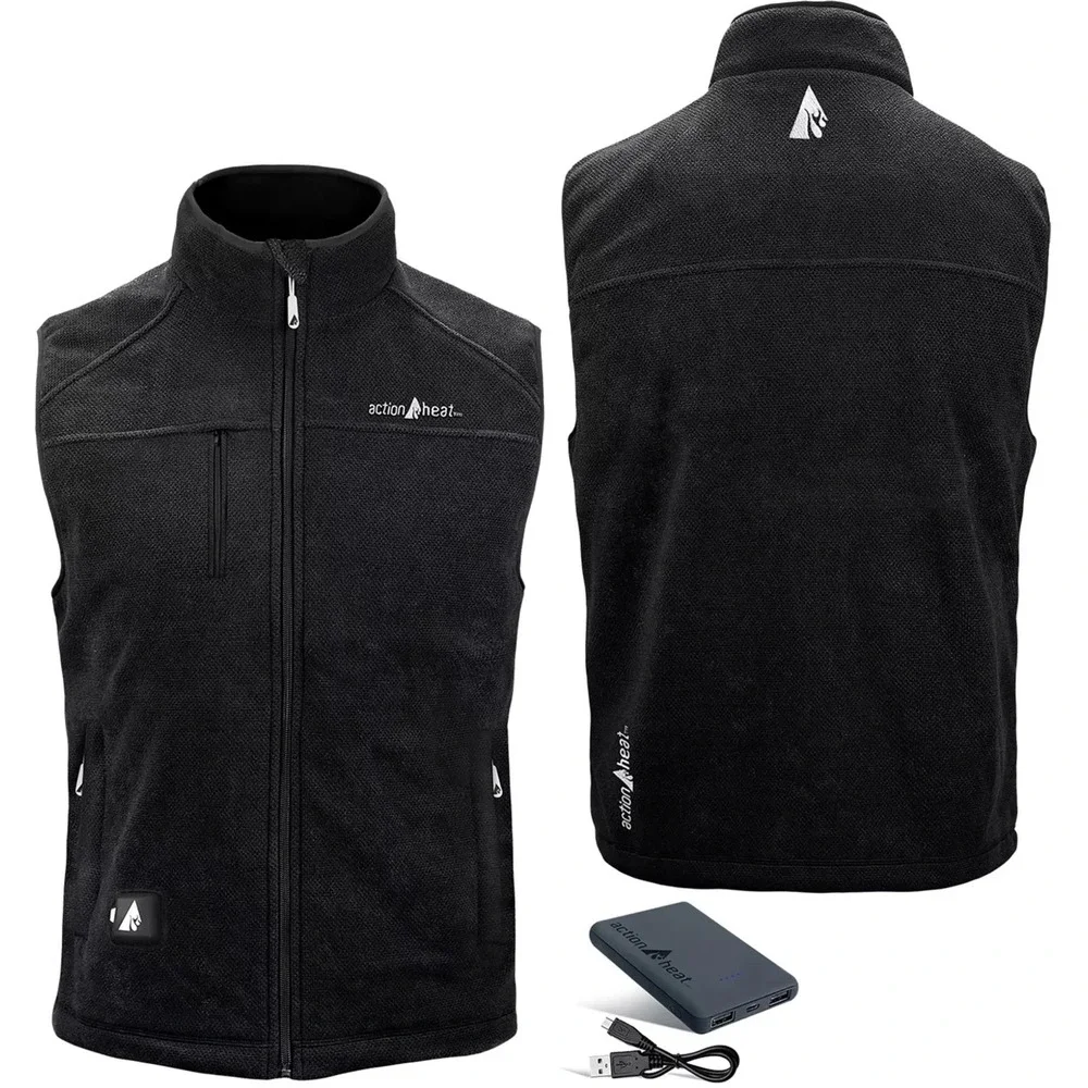 Action Heat 5V‎ Heated Performance Fleece Vest Men's M Black NWT